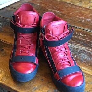 GIUSEPPE ZANOTTI Designer Red Sneakers